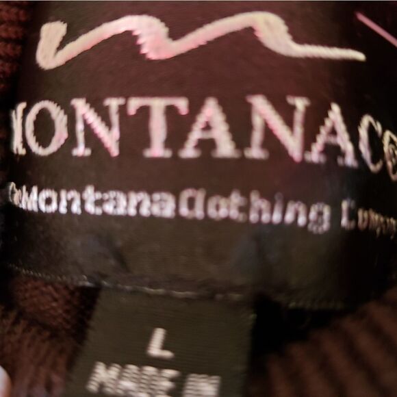 🔹️NWT Montana Company Brown Turtleneck Ruched Shoulder Sweater Large - Picture 8 of 10